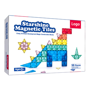 <span class=keywords><strong>58</strong></span> <span class=keywords><strong>Pcs</strong></span> Trẻ Em Giáo Dục Gốc Từ Đồ Chơi Set DIY Nam Châm Đồ Chơi Xây Dựng Khối Cho Trẻ Em - Product Image 5