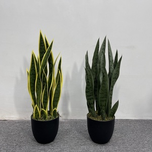Planta Artificial de <span class=keywords><strong>Sansevieria</strong></span> de Tacto Real, Adorno Ecológico de Vegetación Interior para Hogar, Oficina, Hotel, Acción de Gracias, Boda - Product Image 5