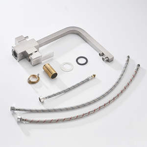 <span class=keywords><strong>Robinet</strong></span> de cuisine à corps carré en céramique à vente chaude, à un seul trou, à <span class=keywords><strong>double</strong></span> poignée, en chrome, <span class=keywords><strong>sortie</strong></span> d'eau froide et chaude - Product Image 5