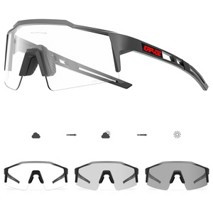 KAPVOE Cycling Sunglasses Photochromic Anti-Fog Windproof Polarized Full Rim <b>Adjustable</b> <b>Strap</b> Outdoor Sports Eyewear - Product Image 4