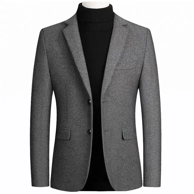 2022 New Blazer Men Jacket Fashion Men's Suits Wool Suit Jackets Slim Woolen Coats Men's Business Casual Coatlazers Tops