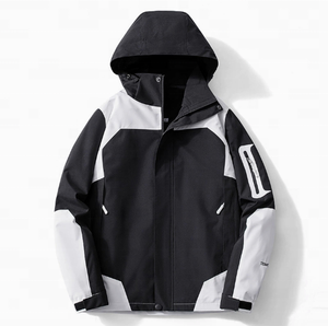 Giacca Invernale da <span class=keywords><strong>Uomo</strong></span> Vintage con Zip, Leggera, Antivento, <span class=keywords><strong>Impermeabile</strong></span>, in Pile Sottile, con Logo Frontale - Product Image 1