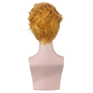 Perruque Yoshikage Kira Lord Sunda JoJo Wonderful Adventure Big Back Golden Short Hair Spot Machine Made High Temperature Wire Cos Wig - Product Image 5