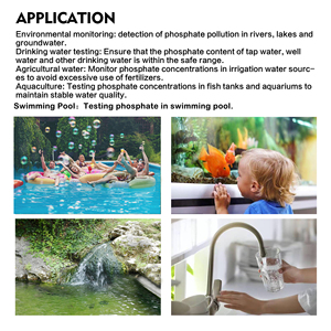 Bandelettes de test de <span class=keywords><strong>phosphate</strong></span> 0-1000 PPB, kit professionnel de test de la qualité de l'eau pour aquarium, <span class=keywords><strong>piscine</strong></span>, spa, personnalisation OEM disponible - Product Image 4