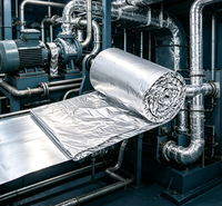 Rouleau d'isolation thermique en aluminium pour la conservation de la chaleur et la réduction du bruit des conduites de la salle des pompes