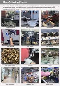Латунный 4-сторонный Термостатический смеситель для ванны и душа - Product Image 5