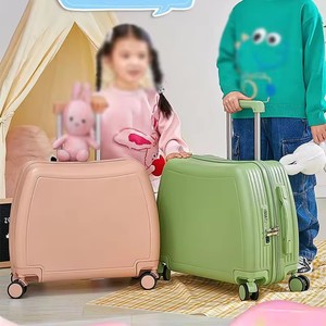 Koper perjalanan anak-anak anak perempuan, koper berpergian usia 12 tahun, anak laki-laki dapat memasang kotak tarik kecil 18 inci, terpeleset kata sandi anak-anak berkendara di Koper