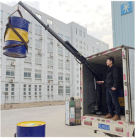 Grue de camionnette électrique 1 tonne DC12V/24V avec télécommande sans fil, grue à flèche pliante compacte