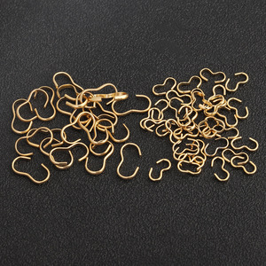 Stainless Steel 3-Shaped Buckle <b>Ear</b> <b>Clip</b> Jewelry Findings For Bracelet Making Mixed Shapes Gold Plated H1737 - Product Image 4