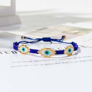 AHAYA Geometrische Miyuki vergulde kralenarmband Damesverjaardag met drie gekoppelde sterogen - Product Image 3