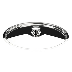 Coperchio in vetro Vitrocor con bordo in acciaio inox per pentole 24 cm - Product Image 1