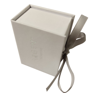 Customized Luxury <b>White</b> Cardboard with Ribbon Closure Paper Gift <b>Box</b> - Product Image 4