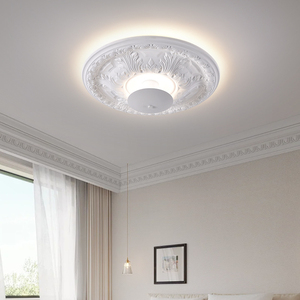 Ventilateur de plafond contemporain avec télécommande, IP44, 3500K blanc chaud, Ra80, couvercle en acrylique, base en bois, design suspendu, salon - Product Image 5