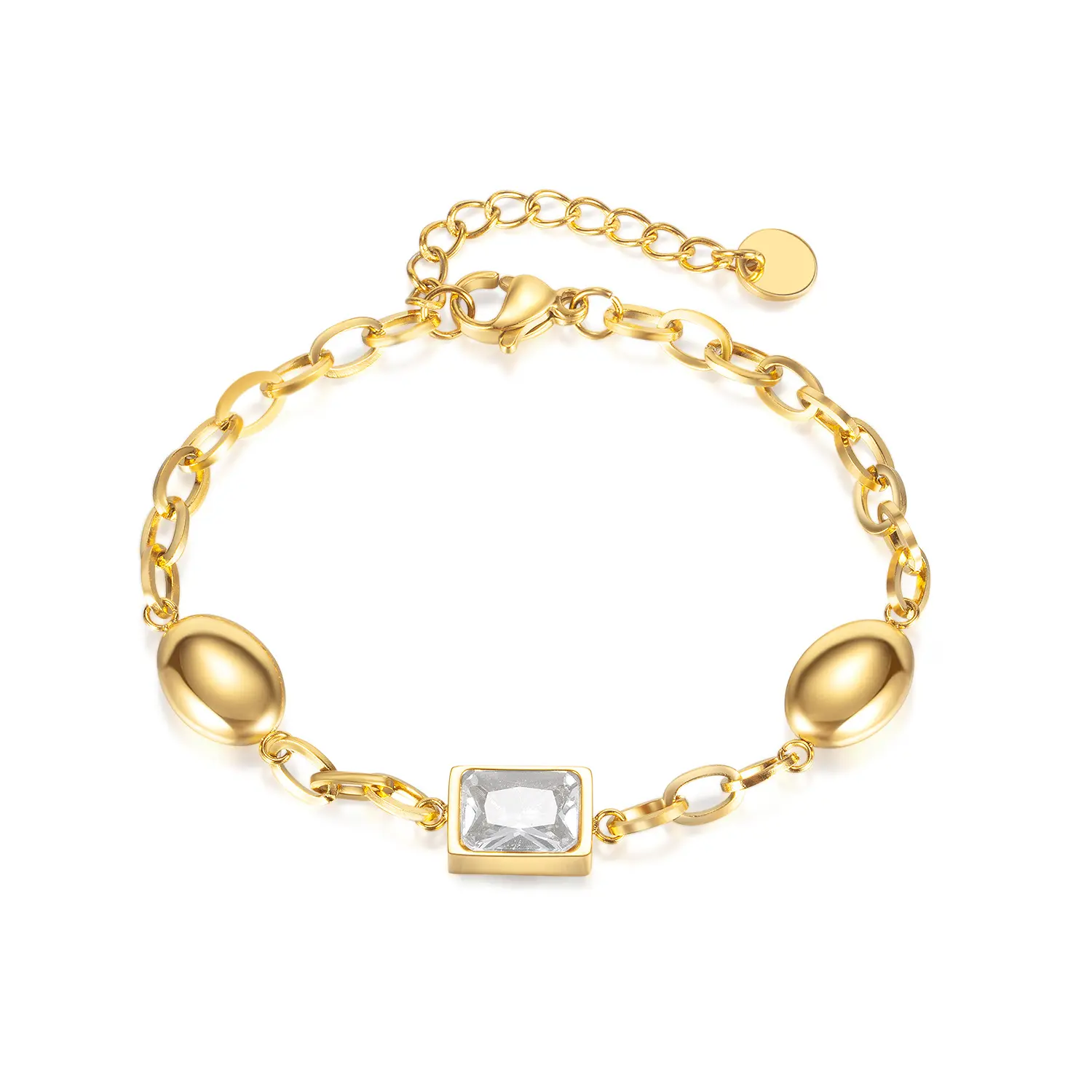 jewelry light luxury ins personality niche design sense titanium steel temperament inlaid zircon stainless bracelet female