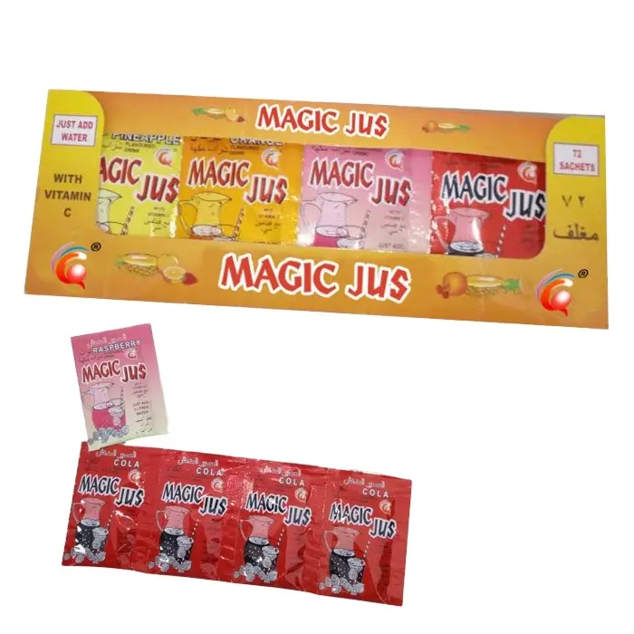 Bubuk Jus 5G Sachet, Lemon/Oranye/Nanas/Cola/Minuman Enak Raspberry