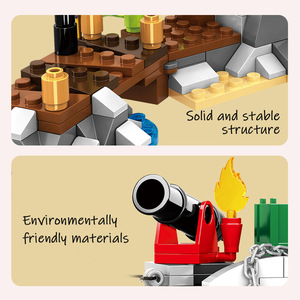 Explosions MR Blocs de construction Modèle de bateau pirate et château flottant Jouet <span class=keywords><strong>à</strong></span> assembler <span class=keywords><strong>à</strong></span> petites particules pour 14 ans et plus - Product Image 4