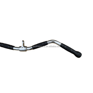 Venta caliente Lat Bar Cable Máquina Accesorio <span class=keywords><strong>Curl</strong></span> Pulldown Bar <span class=keywords><strong>con</strong></span> mango de goma de rotación para gimnasio fitness - Product Image 4