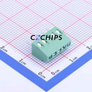 DB125-2.54-5P-GN-S Screw Terminal Block Through hole Component (THT),P=2.54mm Connector 1x5P 2.54mm Green Through Hole - Product Image 2