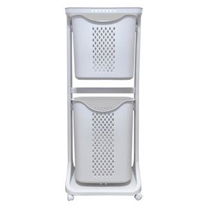 Cestas de Almacenamiento Modernas y Ecológicas de Plástico PP para Baño, Diseño con Ruedas para Ropa, Lavandería y Hogar - Product Image 1