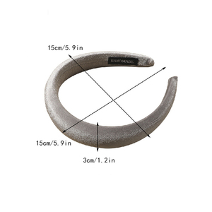 Nuova fascia in tessuto di velluto fascia <span class=keywords><strong>per</strong></span> <span class=keywords><strong>capelli</strong></span> larga imbottita in <span class=keywords><strong>spugna</strong></span> spessa tinta unita accessori <span class=keywords><strong>per</strong></span> <span class=keywords><strong>capelli</strong></span> da donna <span class=keywords><strong>per</strong></span> ragazza - Product Image 5