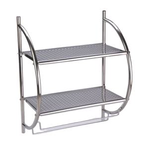 Estante de Almacenamiento de Dos Niveles de Acero Inoxidable Cromado para Debajo del Lavabo del Baño y <span class=keywords><strong>Toallero</strong></span> de Acero Inoxidable para <span class=keywords><strong>Ducha</strong></span> - Product Image 5