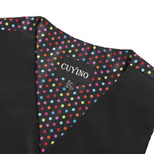 بيع بالجملة أو مخصص جعل سترة جميلة المظهر الملونة البولكا نقطة بطانة الرجال الصلبة صدرية رسمية سهرة اللباس سترة - Product Image 3