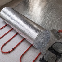 Rouleau d'isolation thermique en feuille de protection radiante avec bulles d'air, réfléchissant la chaleur, pour conduits, tuyaux CVC et isolation de grenier