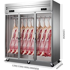 Réfrigérateur professionnel pour viande (bœuf, <span class=keywords><strong>saucisses</strong></span>, jambon) à affinage à froid, avec système de suspension et de présentation - Product Image 1