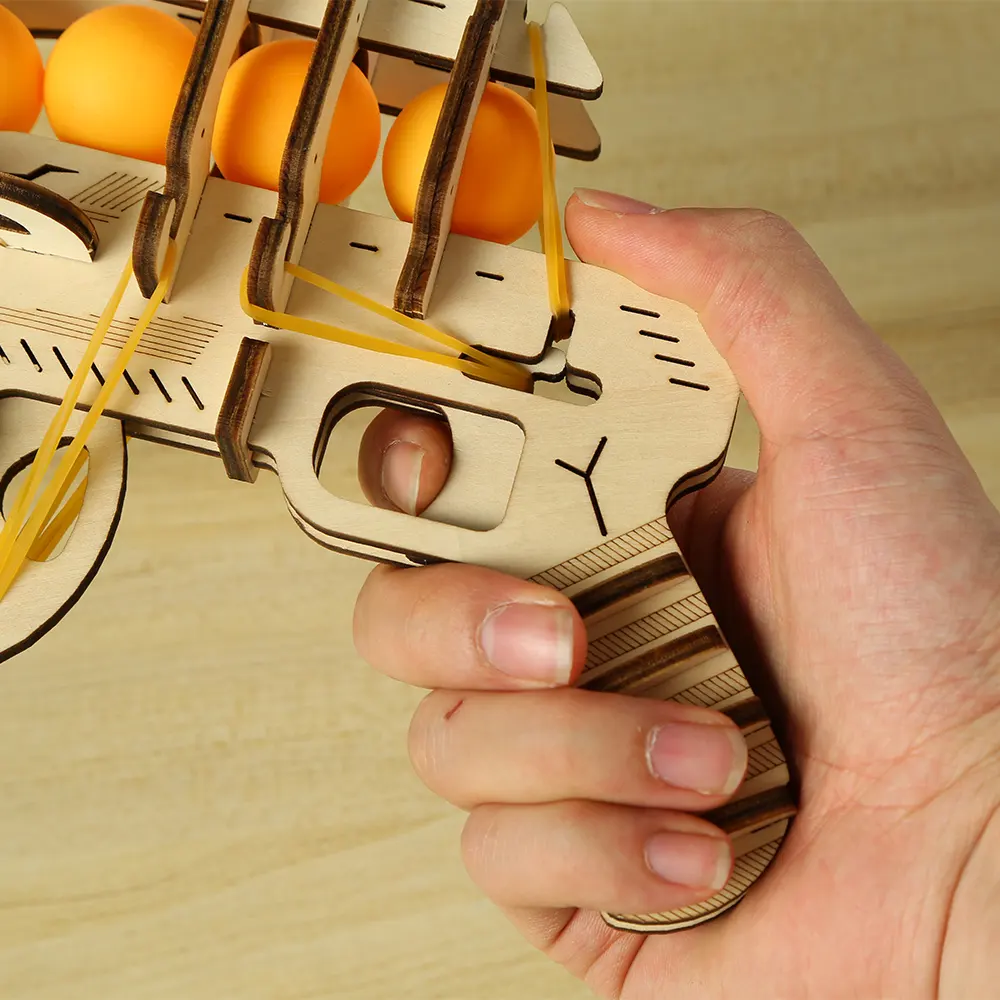 New 3D Laser Cut Assemble Puzzle Gun Model Toy Wooden Toy Puzzle 3D Gun Puzzle