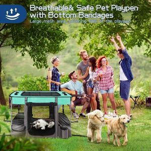Muestra gratuita: Corral portátil plegable para perros, tienda de campaña para ejercicio, con cubierta transpirable, para uso en interiores, exteriores, viajes y camping. - Product Image 2