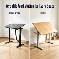 Table à dessin électrique à 3 moteurs réglable en hauteur avec surface de travail inclinable pour architectes et artistes