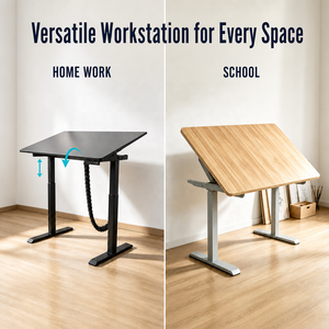 Mesa <span class=keywords><strong>de</strong></span> Dibujo Eléctrica <span class=keywords><strong>de</strong></span> Altura Ajustable con 3 Motores y Superficie <span class=keywords><strong>de</strong></span> <span class=keywords><strong>Trabajo</strong></span> Inclinable para Arquitectos y Artistas - Product Image 3