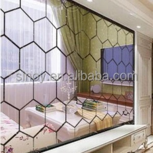 Hexagon Art Deco Splicing <b>Silver</b> Glass Wall Decorative <b>Mirror</b> Supplier of Hexagonal Glass <b>Mirrors</b> for Interior Design - Product Image 4