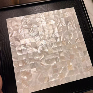 Carreaux muraux en mosaïque de nacre autocollants, forme carrée, épaisseur 2 mm, décoration moderne pour salle de bain, hôtel, usage intérieur - Product Image 4