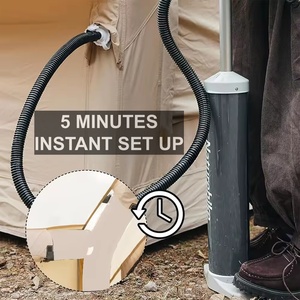Grande tente familiale d'extérieur pour le <span class=keywords><strong>camping</strong></span>, toile Oxford imperméable avec fonction gonflable en coton aérien pour le glamping - Product Image 5
