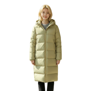 Veste <span class=keywords><strong>longue</strong></span> matelassée pour femme AQTQ, parka d'extérieur pour tous les jours, manteau d'hiver chaud personnalisable avec <span class=keywords><strong>capuche</strong></span> - Product Image 6