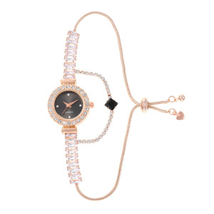 Elegante reloj de mujer con incrustaciones de diamantes, estilo coreano, reloj con brazalete extraíble. - Product Image 5