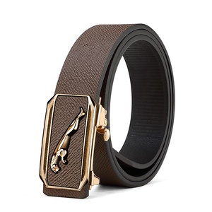 Cintura da Uomo in Morbida Ecopelle <span class=keywords><strong>PU</strong></span> con Fibbia Automatica in Plastica Senza Denti Trendy Casual alla Moda a Basso Prezzo - Product Image 2