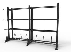 מתכת רב תכליתית מתקפלת מתכווננת לגובה מתכוונן לחדר כושר ביתי אביזר כושר לאחסון משקולות קטלבלס HV - Product Image 6