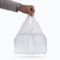 Rouleau de sac de t-shirt thermoscellé en PE biodégradable réutilisable avec logo personnalisé emballage de supermarché pour aliments et produits estampage à chaud en boutique