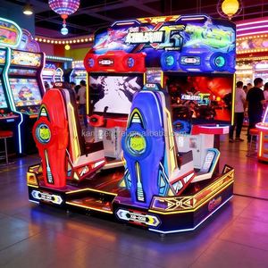 Simulateur de vol électronique d'intérieur, machine de jeu vidéo, jeu d'arcade de course automobile à monnayeur pour enfants avec 2 joueurs, en anglais - Product Image 3