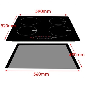 Placa de Inducción Personalizada de Fábrica OEM/ODM, Cocina de Inducción de 6000W con 4 Quemadores - Product Image 3