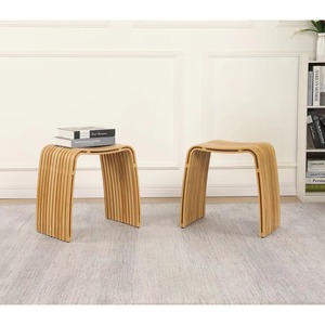 Chaise en bambou durable, tabouret de salle de bain réutilisable, banc de douche en bambou, chaise de salle à manger durable, tabouret de salle à manger et de dressing en bambou - Product Image 5