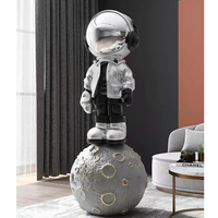 Figurine d'astronaute grandeur nature en résine, statue d'astronaute en fibre de verre, sculpture d'astronaute pour la décoration de la maison
