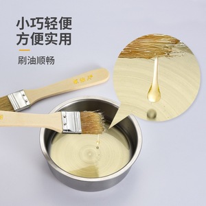 Brosse à poils de porc naturels avec manche en bois, ensemble d'outils de barbecue portables pour la cuisson et l'application d'huile - Product Image 5