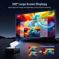 Mini-projecteurs à mise au point automatique, projecteur portable intelligent 720p natif avec Android, Wi-Fi et Bluetooth, projecteur de films pour la maison