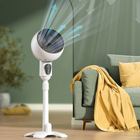 Ventilateurs électriques domestiques à télécommande de style nouveau en gros, ventilateur sur pied à minuterie, ventilateur silencieux à circulation d'air par convection, batterie 3600 mAh