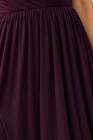 Robe de Demoiselle d'Honneur en Mousseline de Soie avec Bretelles Fines, Col en V, Corsage Plissé, Fente Haute, Longueur Ras du Sol, Robe de Cérémonie OEM pour Invitée de Mariage