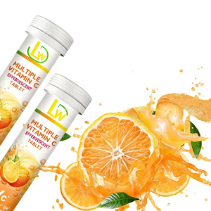 Lifeworth OEM Custom 98% Pure Vitamin C <strong>Effervescent</strong> <strong>Tablets</strong> (Orange Flavor) for Cosmetic &amp; Hair Care Shaanxi Origin - Product Image 1