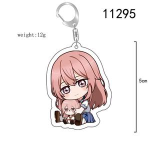 LLavero de plástico acrílico con purpurina de resina transparente de anime de dibujos animados Kawaii con logotipo promocional personalizado a granel para niña - Product Image 5